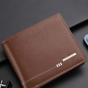 Men Geometric Decor Small Wallet