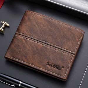 Men Letter Graphic Small Wallet